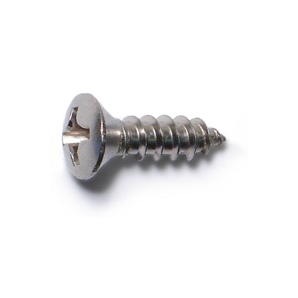 Midwest Fastener Sheet Metal Screw, #6 x 1/2 in, 18-8 Stainless Steel Oval Head Phillips Drive, 35 PK 63441 - main